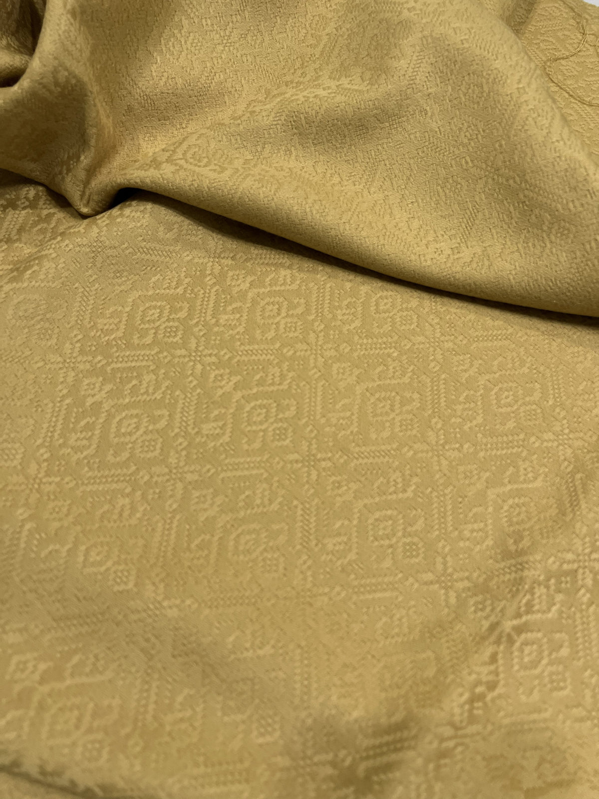 Wool fabric-Damask floral-100% wool-140 cm wide-gold