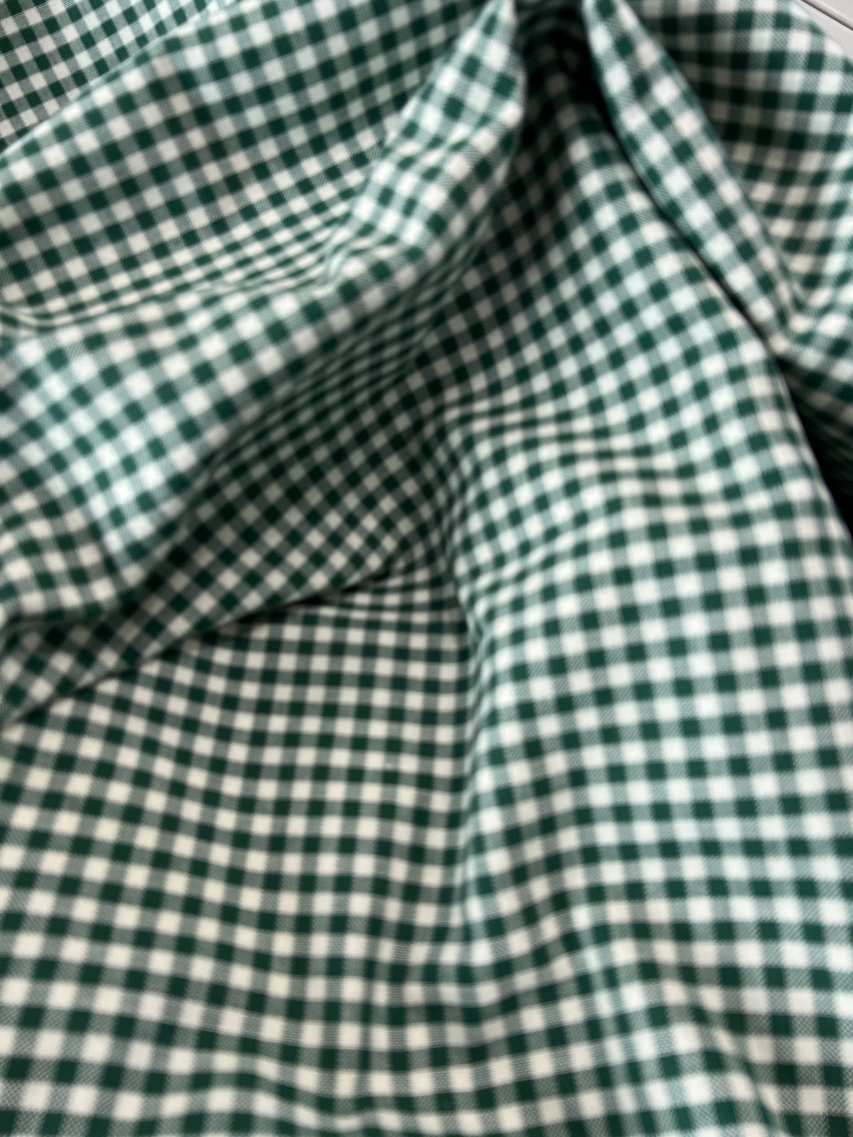 Cotton fabric-Gingham Rute 28-100% cotton-150 cm wide-green/white