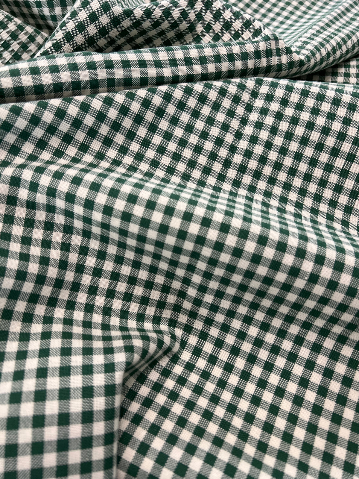 Cotton fabric-Gingham Rute 28-100% cotton-150 cm wide-green/white