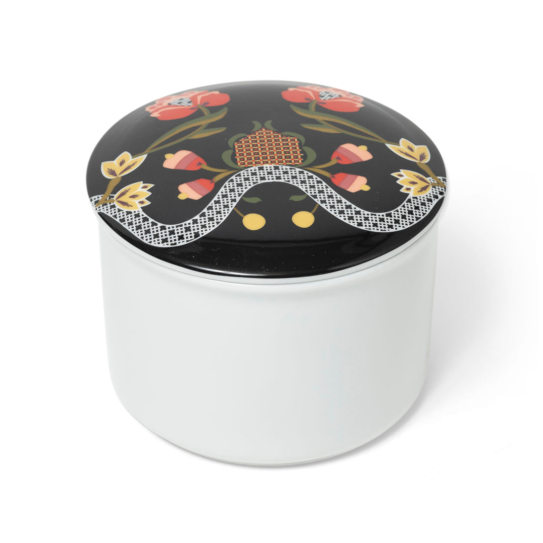 Porcelain jewelry box-Graffer bunad-black