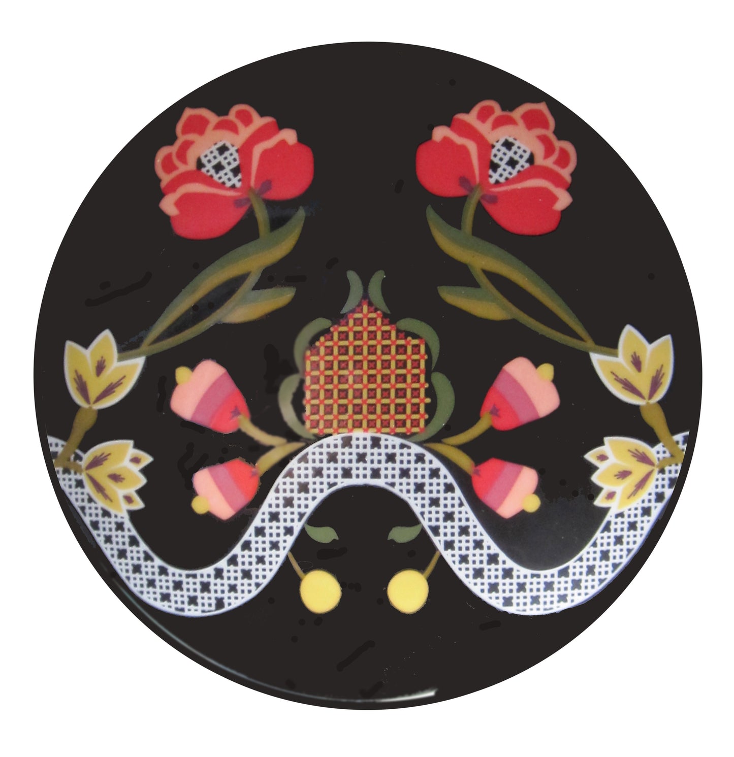Porcelain jewelry box-Graffer bunad-black