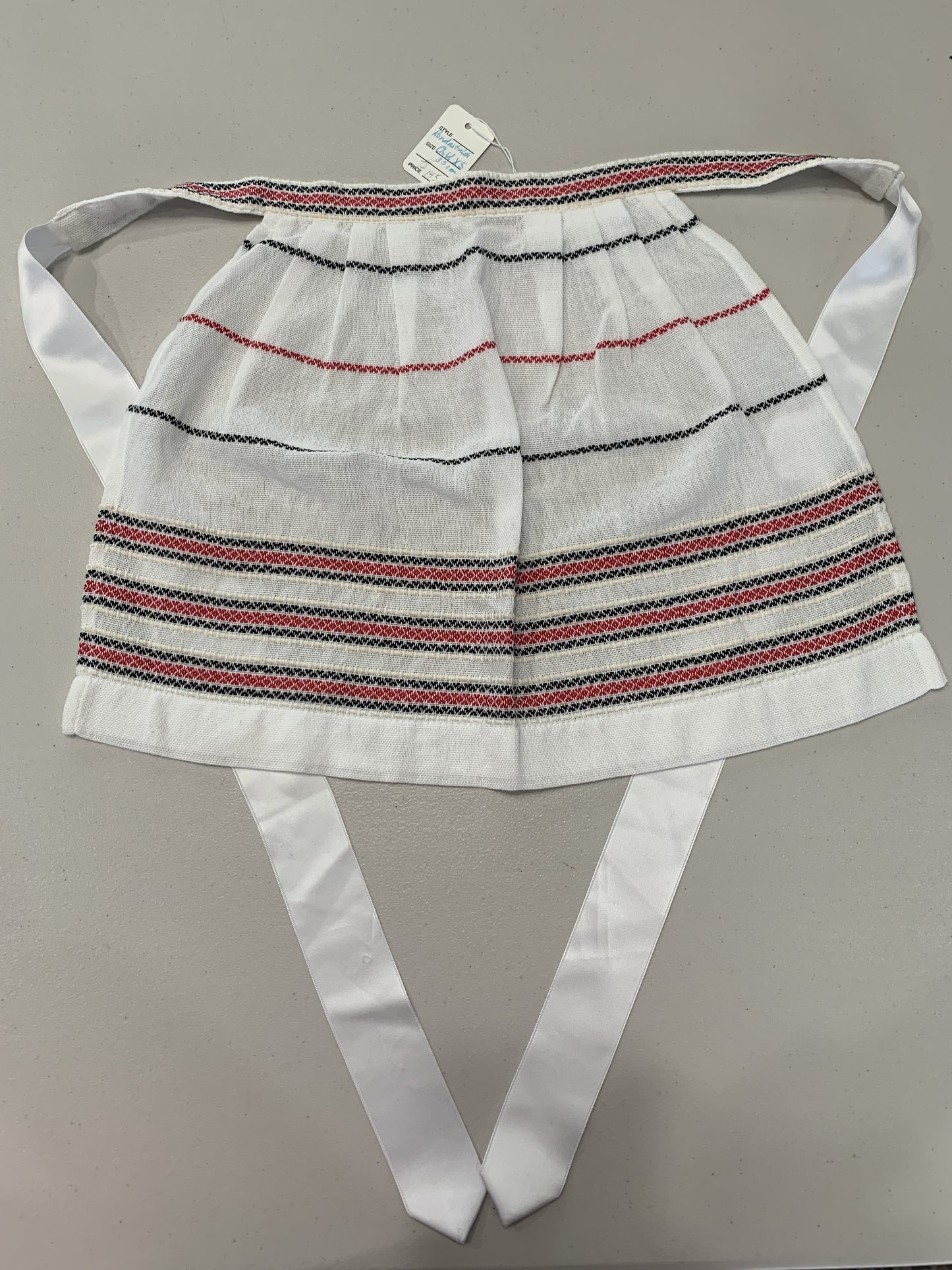 Apron-Rondastakk-cotton-Girl's 3yr-35cm-white