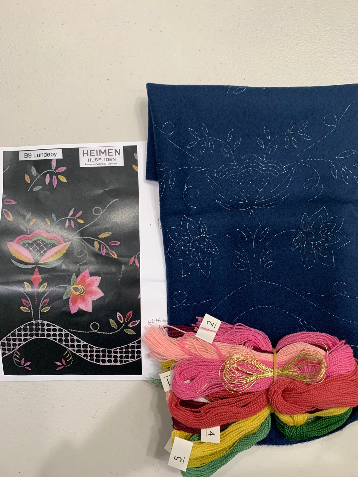 Bunad embroidery practice kit-Lundeby B9 Bunad