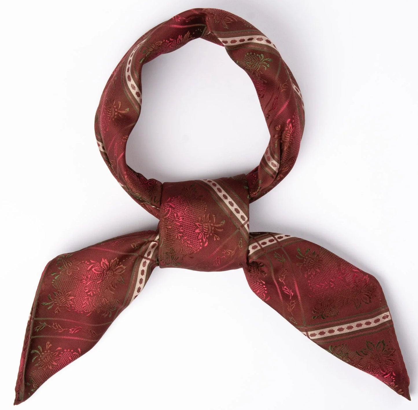 Maria silk scarf-002-75x75-rust/green