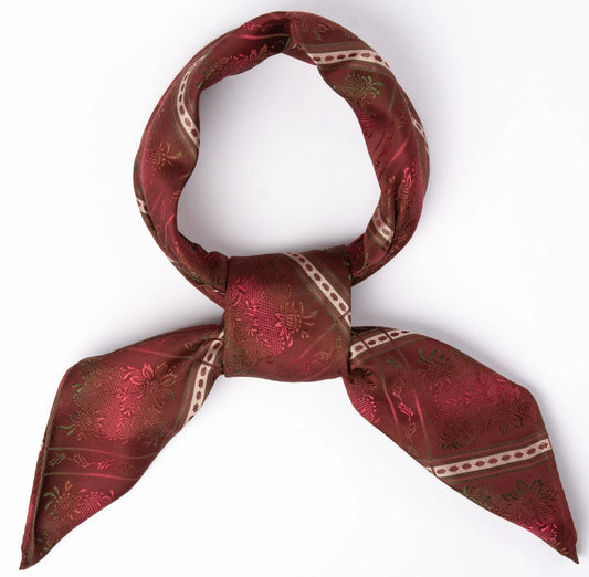 Maria silk scarf-002-75x75-rust/green