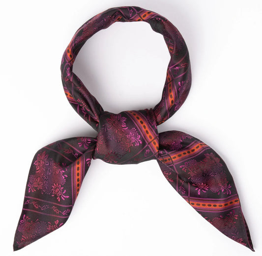 Maria silk scarf-031-75x75-purple/orange