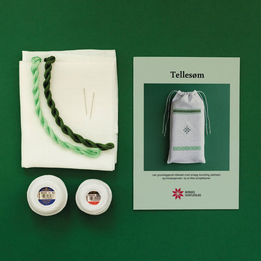 Bunadglede class-Tellesøm/Counted Stitching kit with 4 hrs of Zoom classes starts Sept. 30, 2026