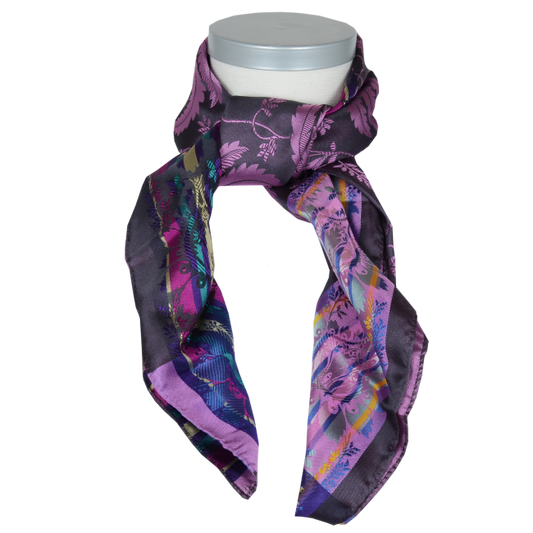 Millenium silk scarf-016-70x70-purple/pink