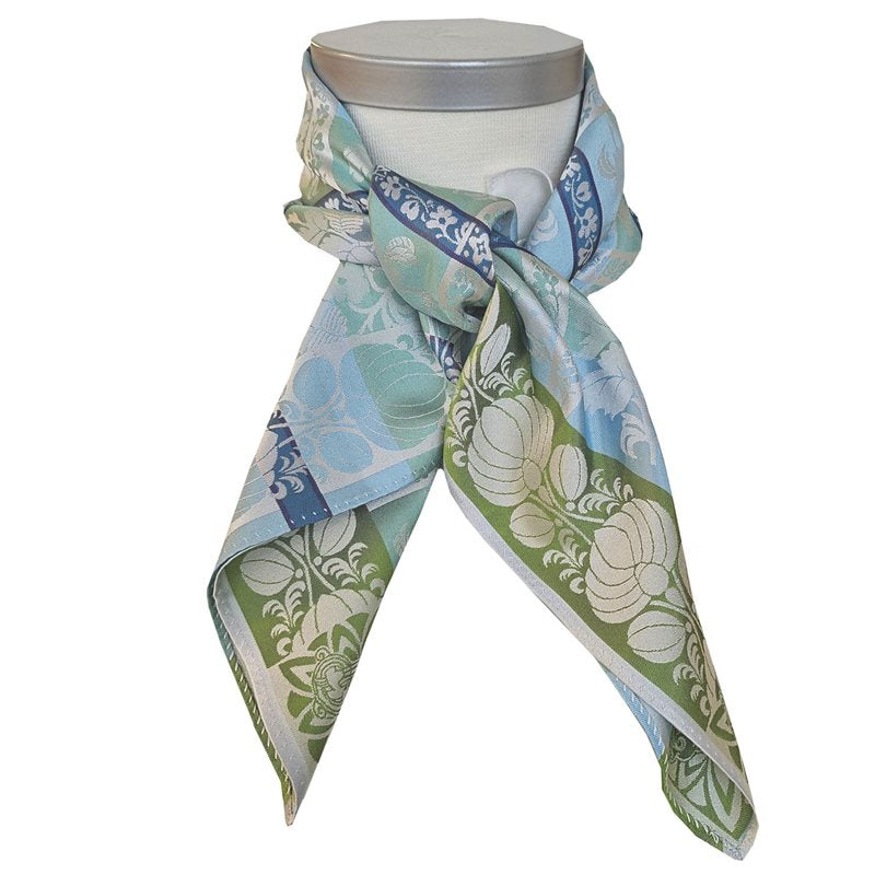 Mimmi silk scarf-021-70x70-light blue/light green