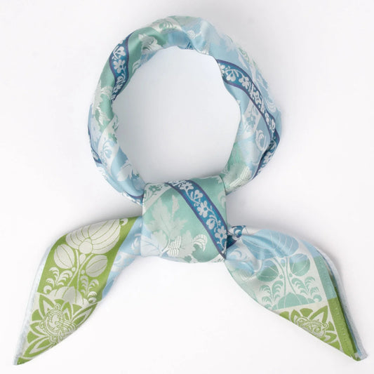 Mimmi *021* silk scarf 70cm x 70cm-light blue/light green