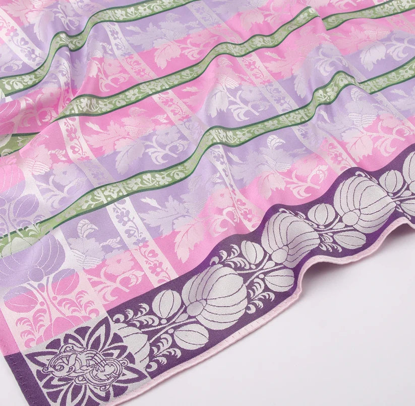 Mimmi silk scarf-022-70x70-pink/purple/green