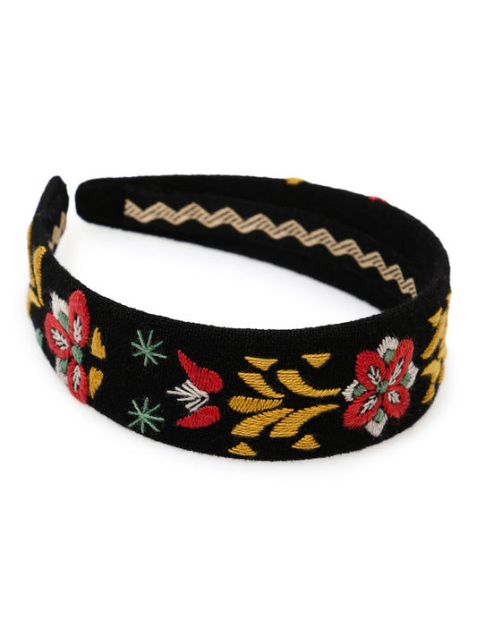 Headband-Nedre Buskerud-embroid.-black