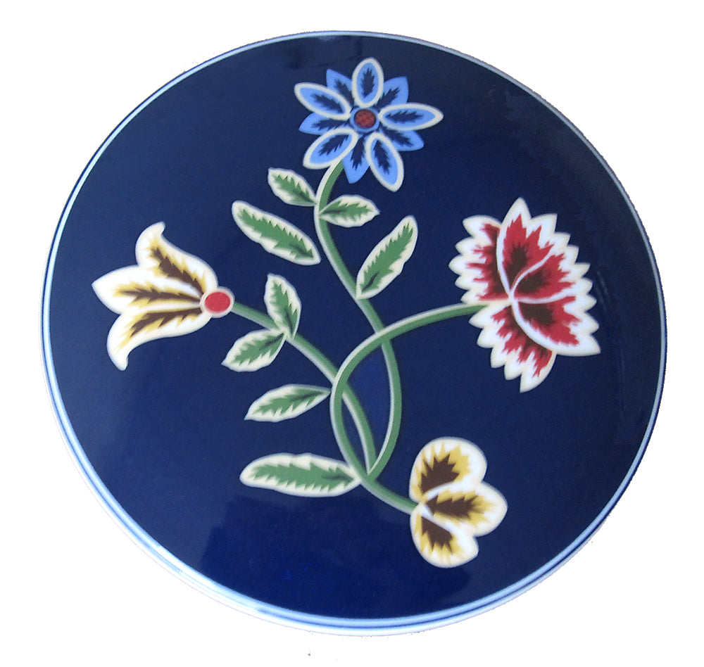 Porcelain jewelry box-Nordland/large-blue
