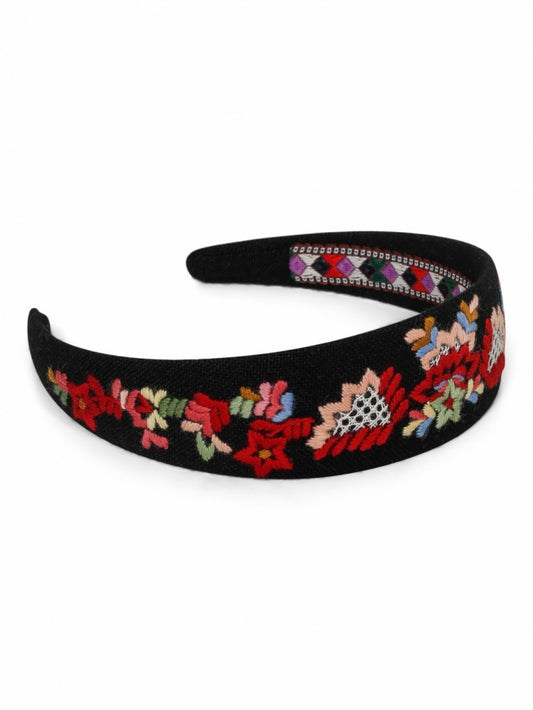 Headband-Ny Valdres-embroidered-black