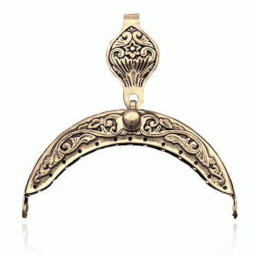 Purse clasp #19-gilded silverplate