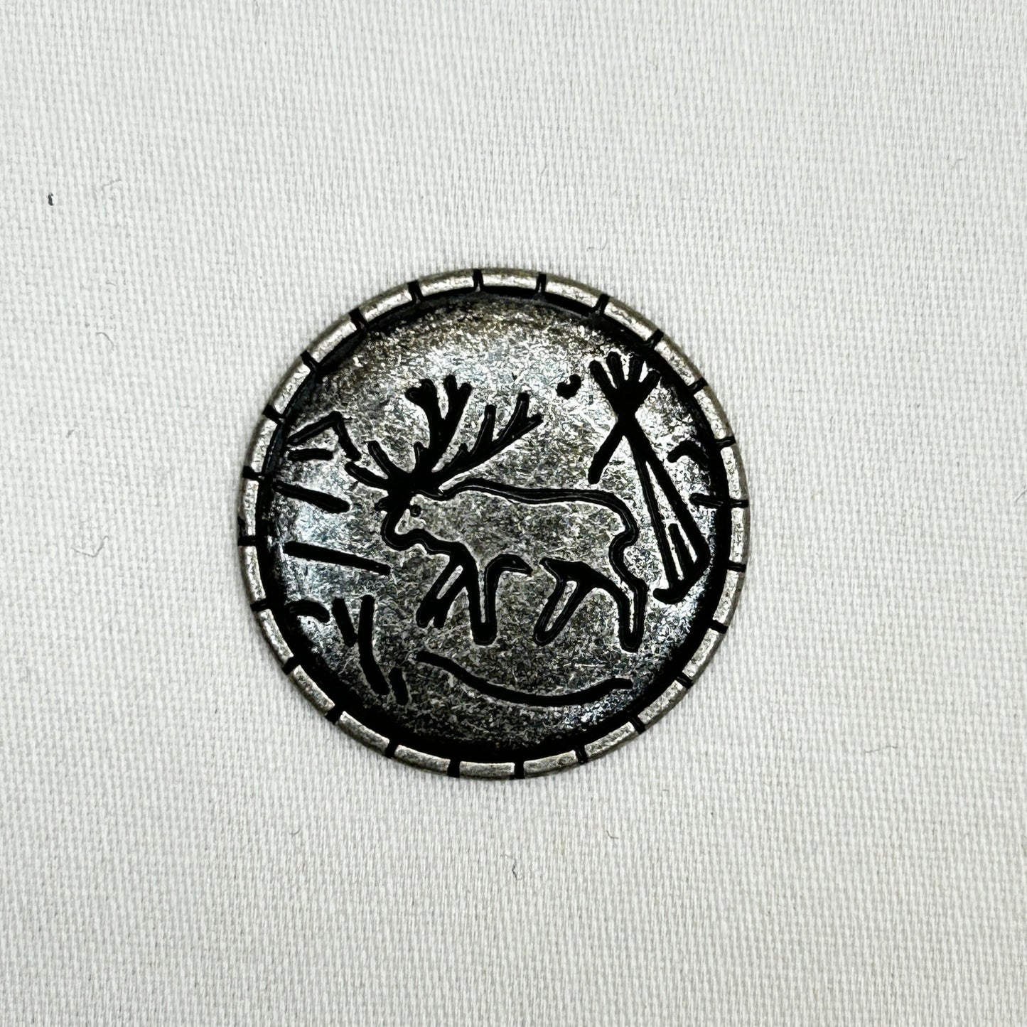Button-Rein pewter-17mm