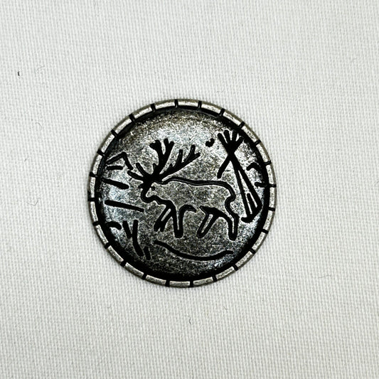 Button-Rein pewter-17mm