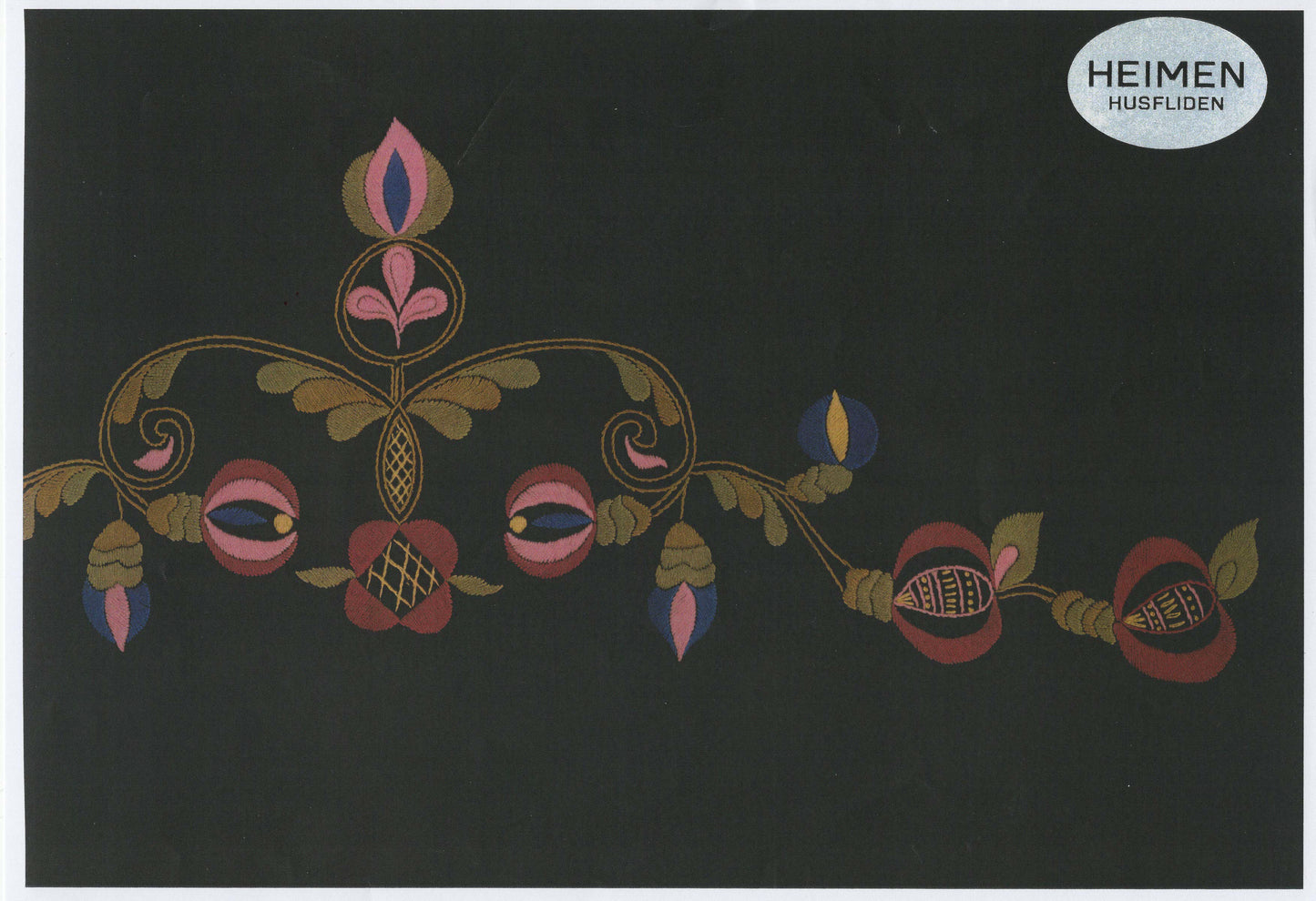 Apron kit-for the Rondastakk Bunad - black silk with embroidery