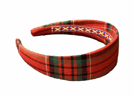 Headband-Rondastakk plaid-red