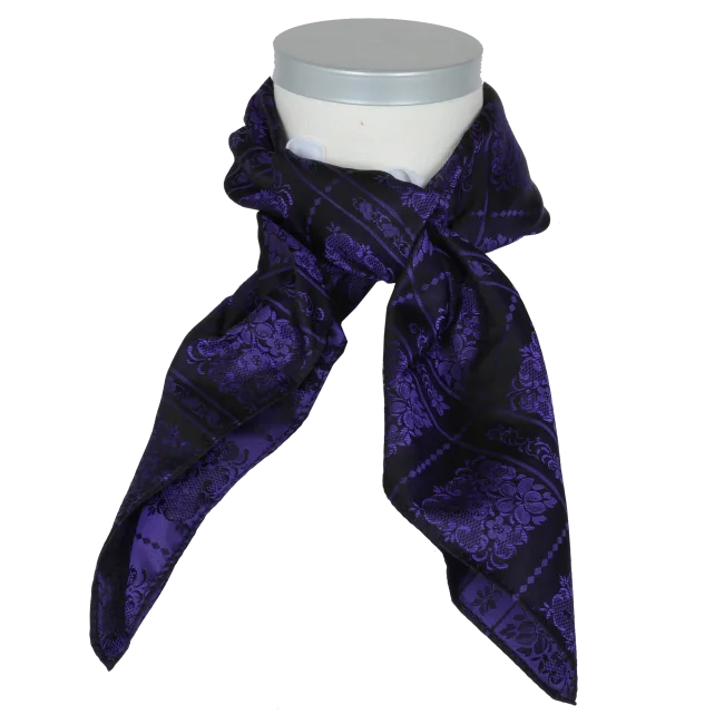 Rutasjal silk scarf 70x70-purple/black
