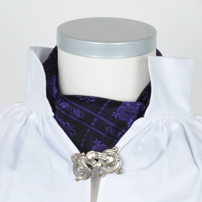 Rutasjal silk scarf 70x70-purple/black