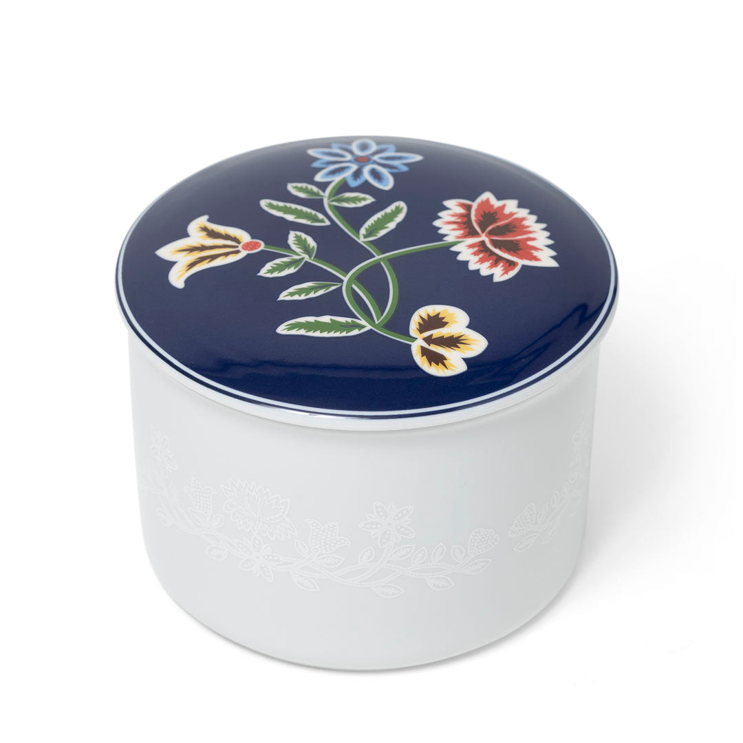Porcelain jewelry box-Nordland/large-blue