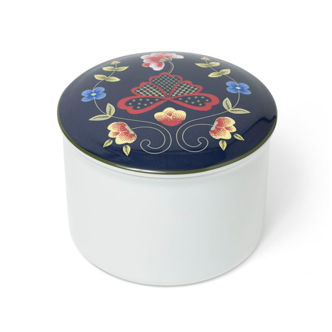 Porcelain jewelry box-Gudbrandsdal/large-blue