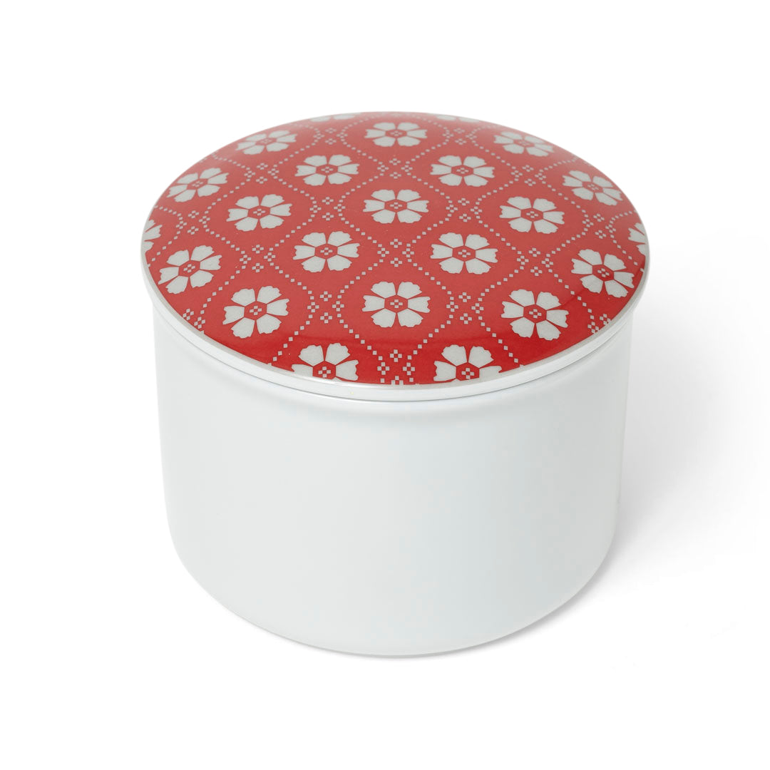 Porcelain jewelry box-Trøndelag/large-red
