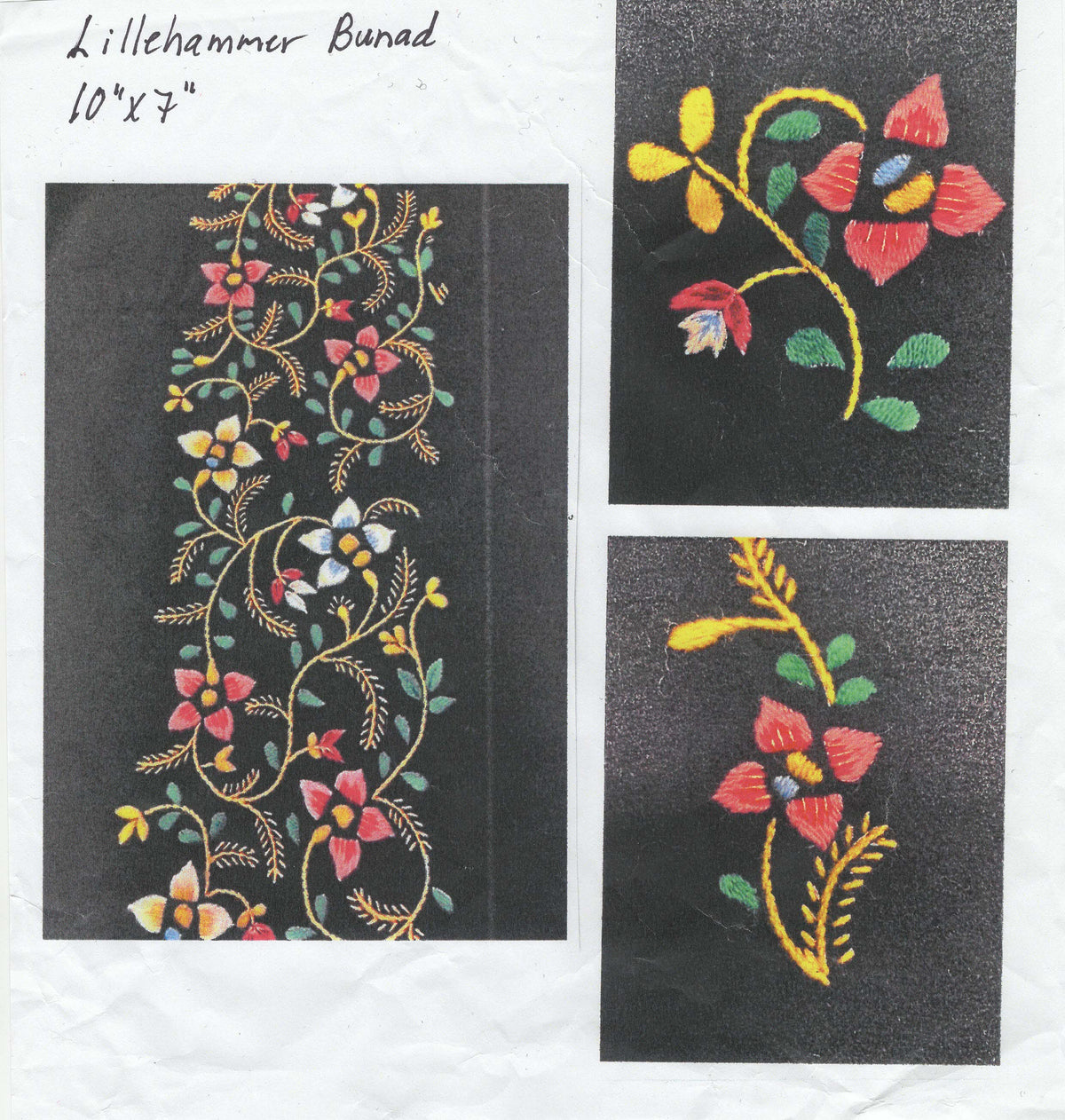 Bunad embroidery practice kit-Lillehammer bunad