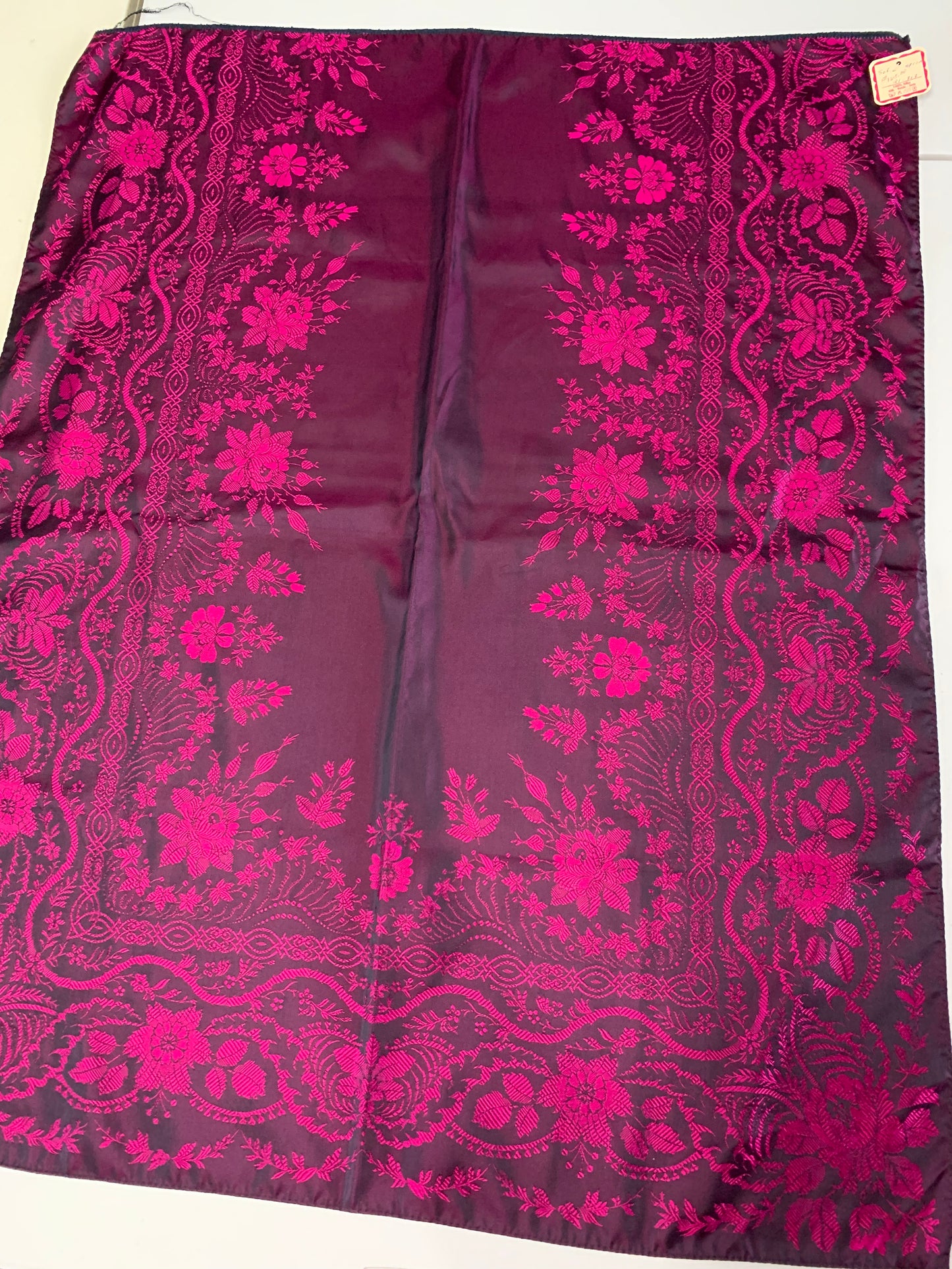 Apron piece-Sofie-silk-cerisse