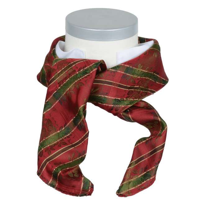 Strauss *023* silk scarf 75cm x 75cm-red/green