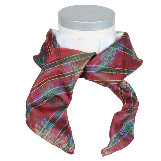 Silk scarf-Strauss *028* 75cm x 75cm-red/green/blue