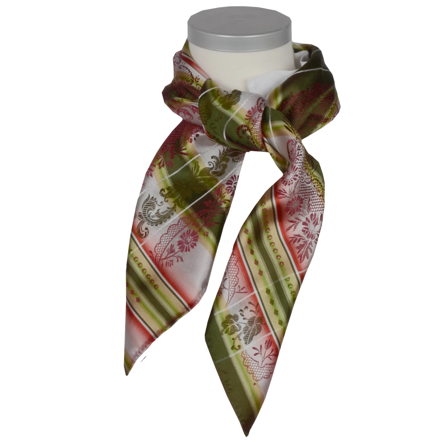 Theresia *040* silk scarf 80cm x 80cm-green/red