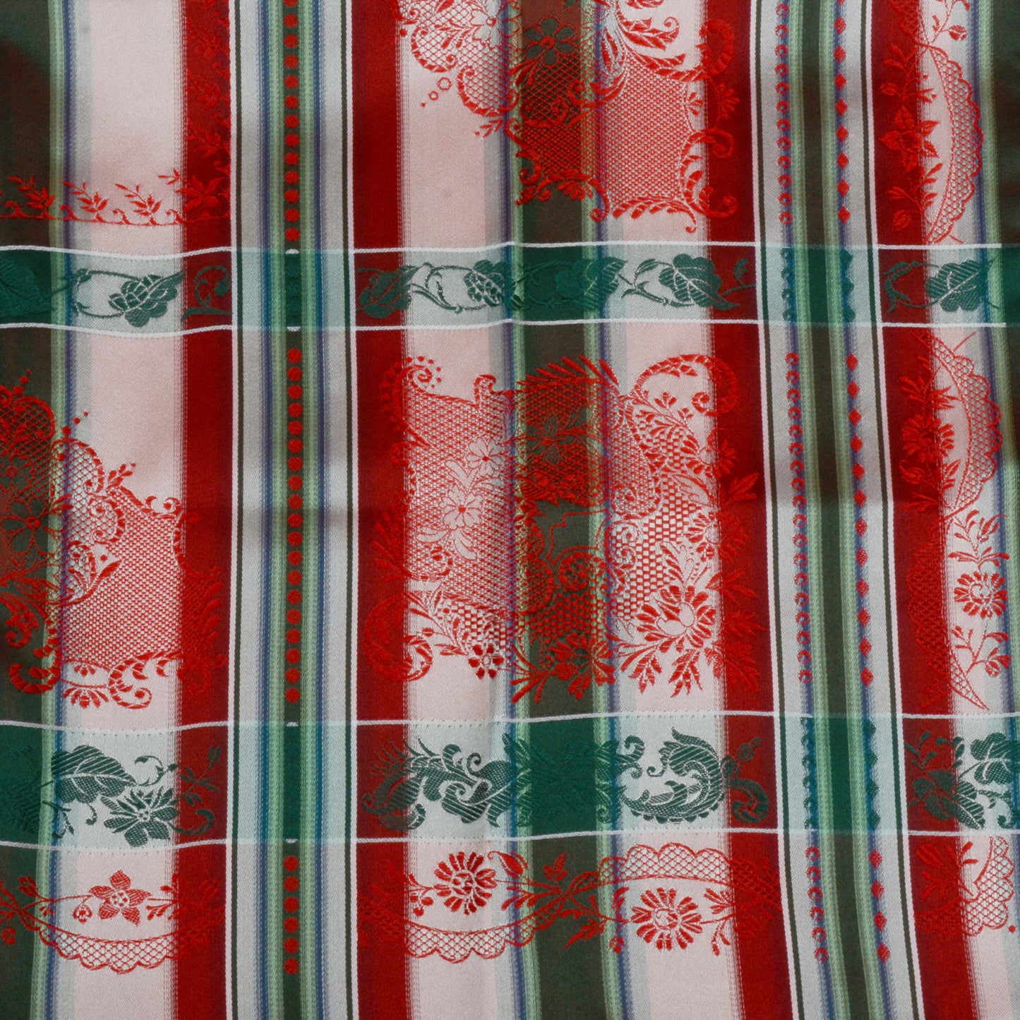 Theresia silk scarf-040-80x80-green/red