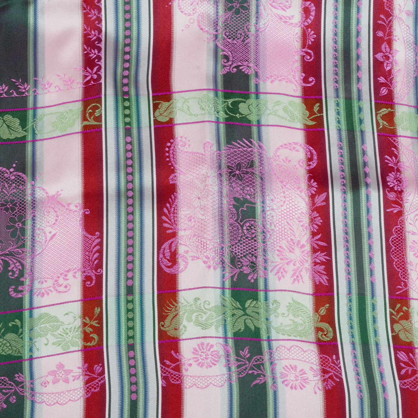 Theresia silk scarf-122-80x80-pink, green, red
