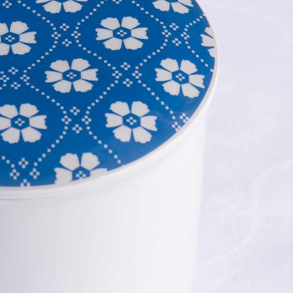 Porcelain jewelry box-Trønderlag/large-blue