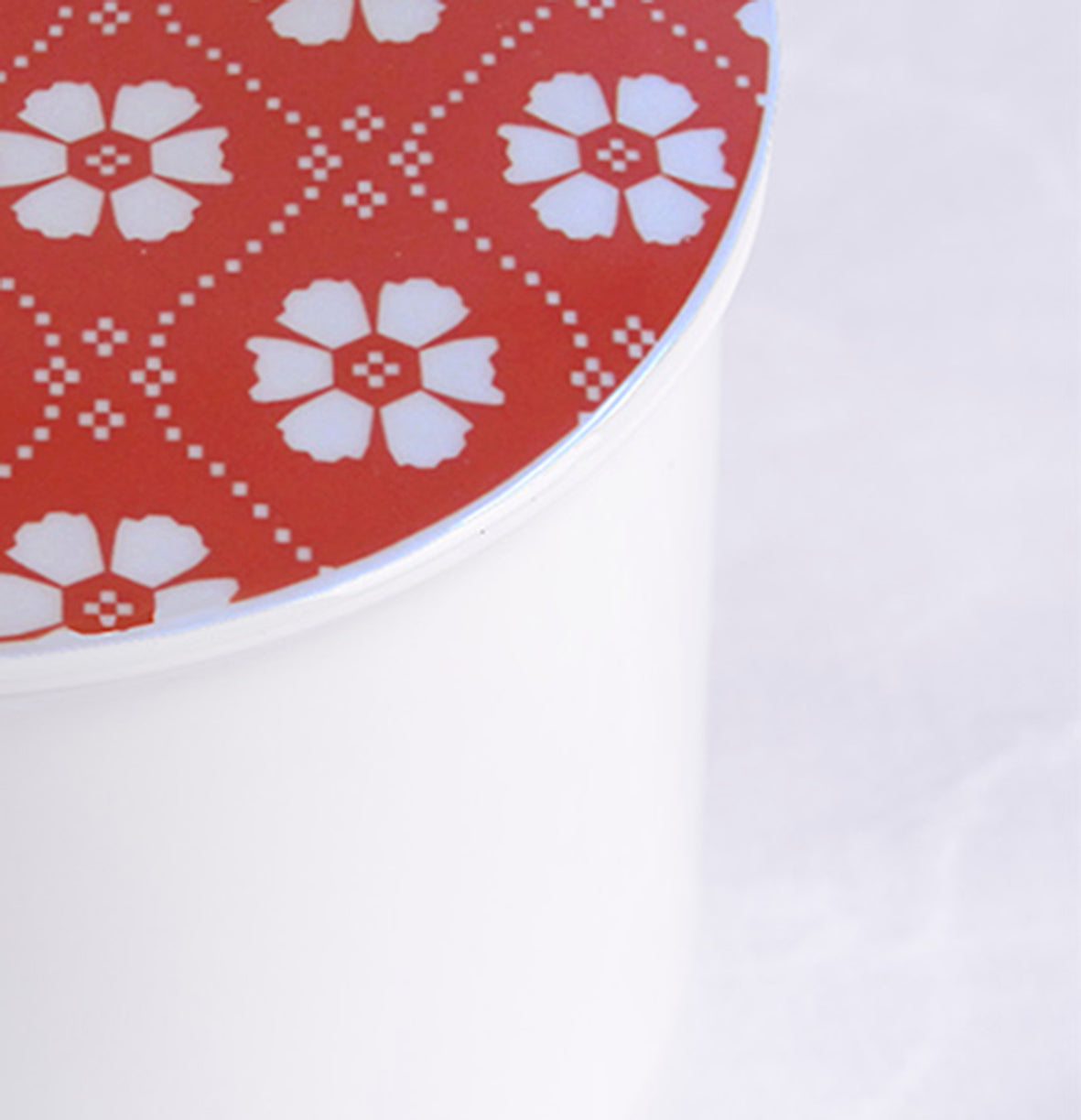 Porcelain jewelry box-Trøndelag/large-red