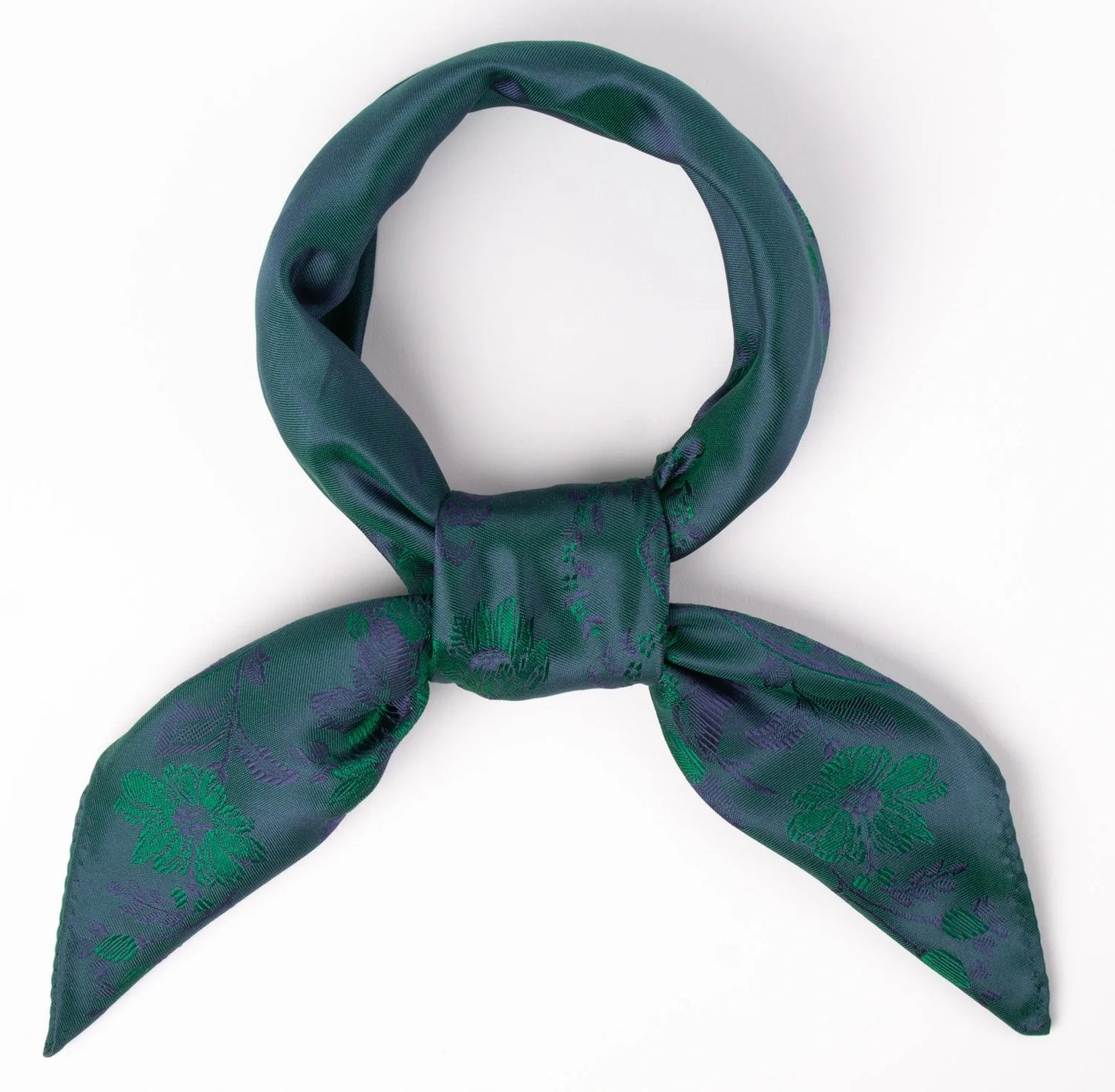 Tuva silk scarf-082-65x65-green/blue