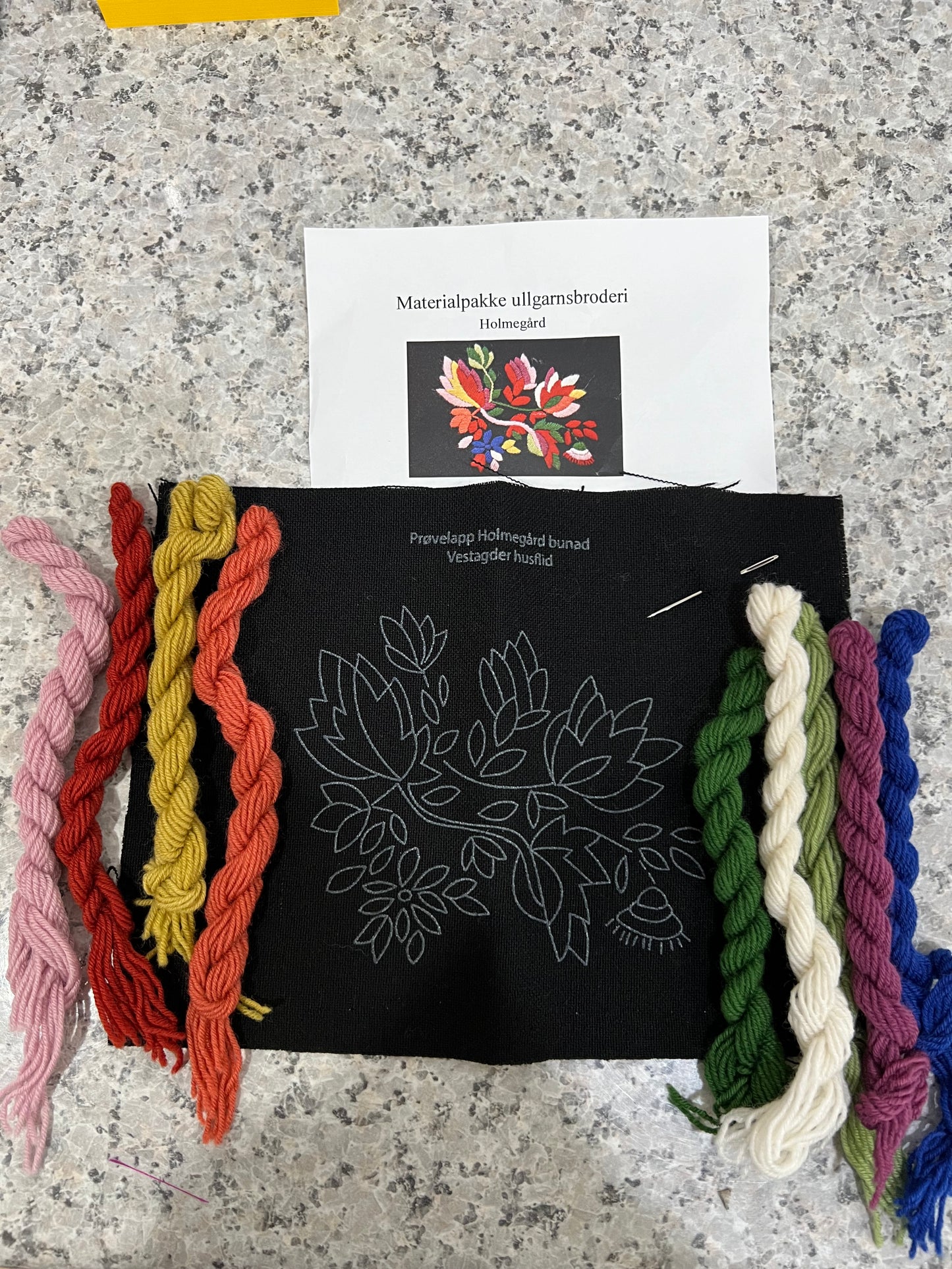 Bunad embroidery practice kit-Vest-Agder Bunad