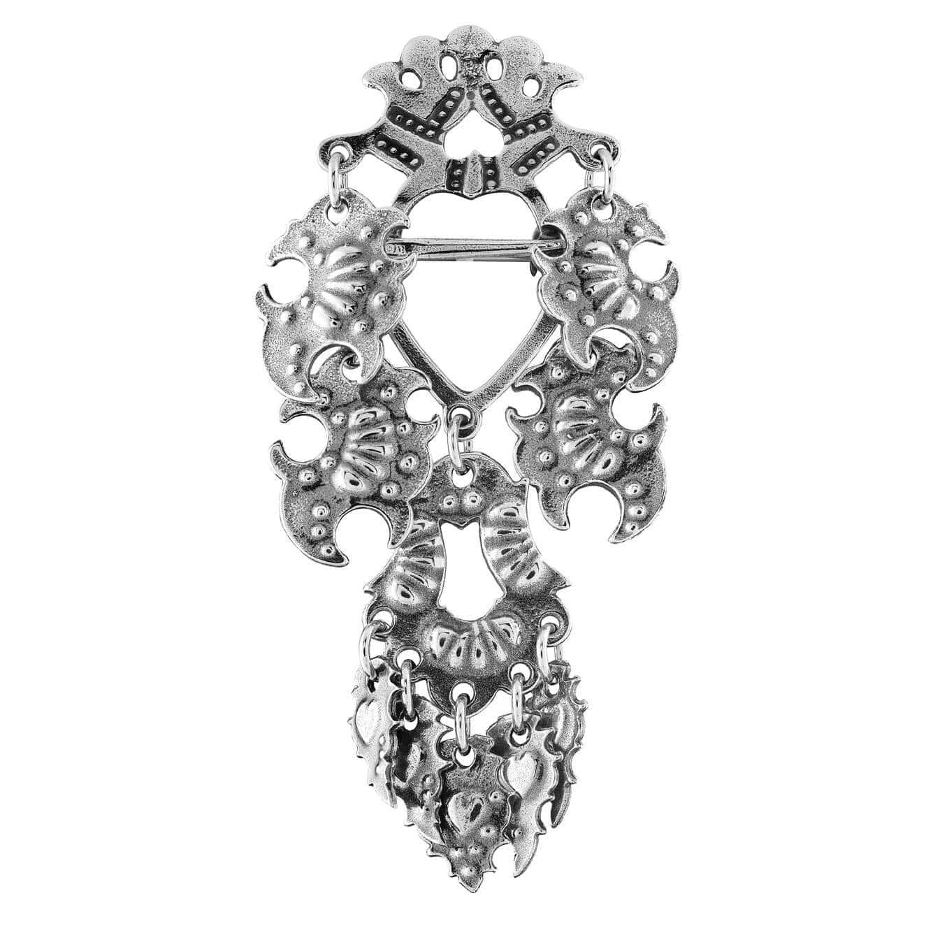 Brooch- #20 Vest-Oppland bunad-oxidized silver