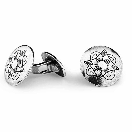 Cufflinks-Vest-Oppland-oxidized silver