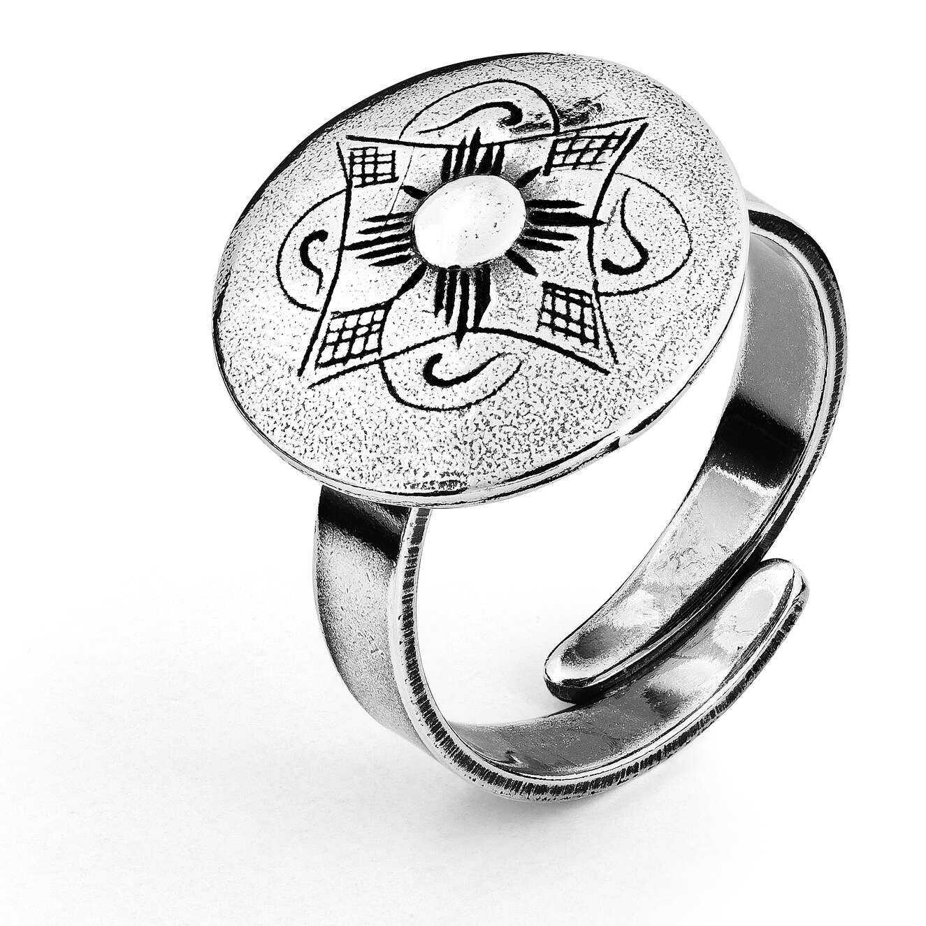 Ring-Vest-Oppland bunad-oxidized silver