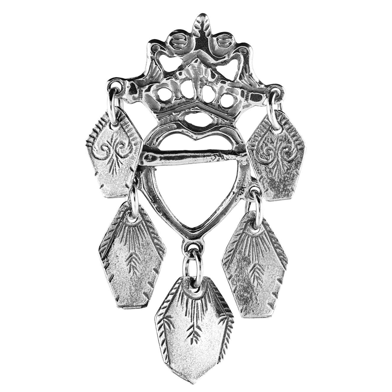 Brooch- #21 Vest-Oppland bunad-oxidized silver