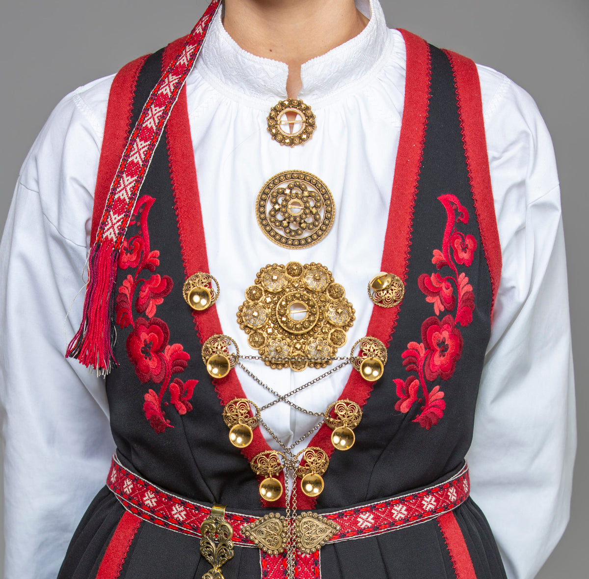 Bunad embroidery practice kit-Vest-Telemark U55 Bunad
