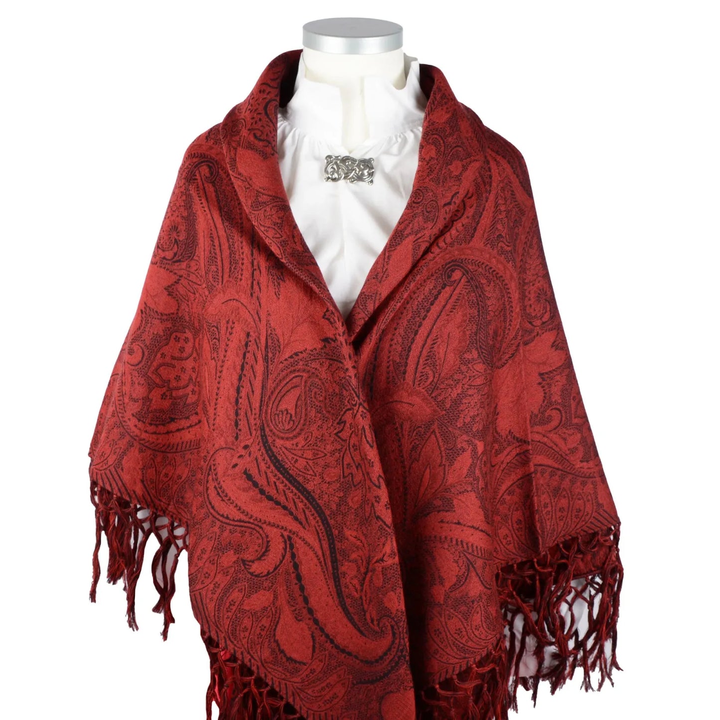 Wiener shawl-silk/wool-140x140cm with long fringes