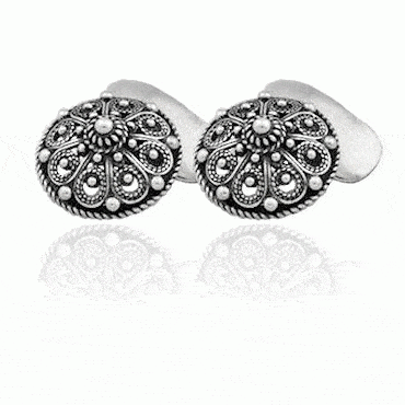 Cufflinks-#50-Oppland-oxidized silver