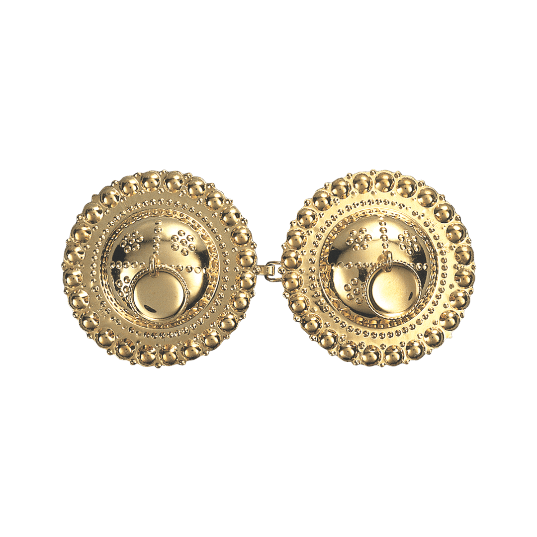 Belt buckle 013691 #02-for leather belt-gilded silver