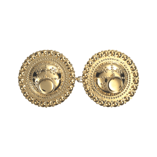 Belt buckle-013691 #02-for leather belt-gilded silver