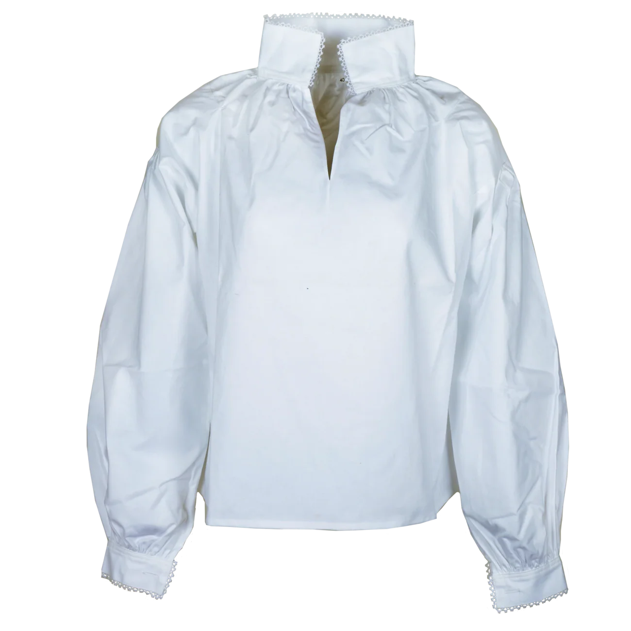 Women's Bunad shirt-Kari with tatting-100% cotton-white
