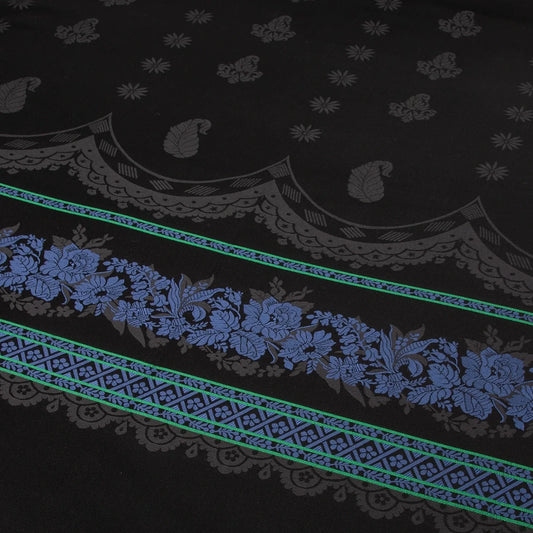 Apron piece-Edel-silk-blue/green/black